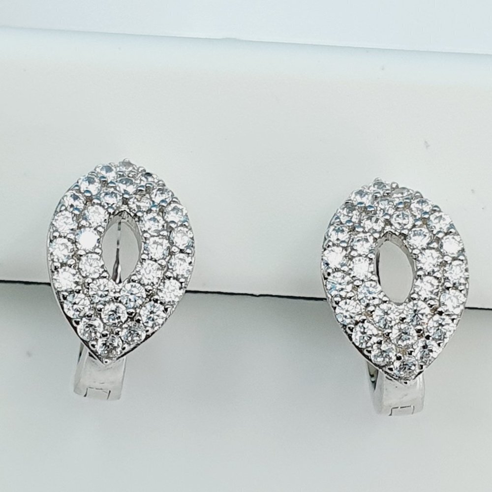 "925 Sterling Silver Cubic Zirconia Earrings, UU1P6A6138